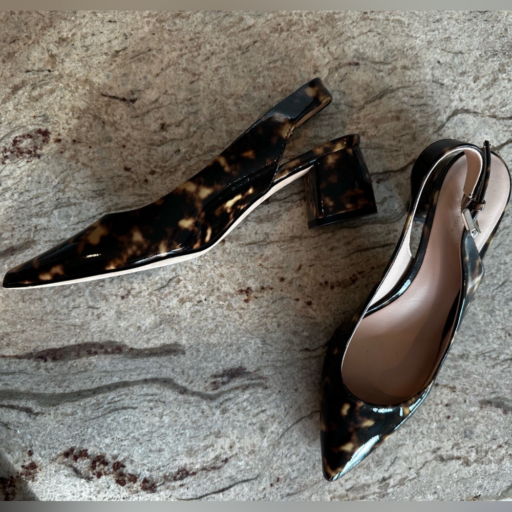 Kate Spade tortoiseshell slingbacks